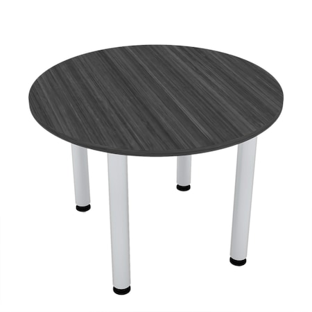 Skutchi Designs 42 in W, 42 in L, 29 in H, Engineered Wood Top, Grey HAR-RD-42-POST-ASIANNIGHT